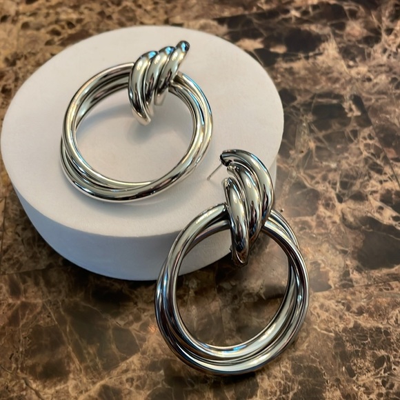 Silver Large Hoops - Picture 11 of 12